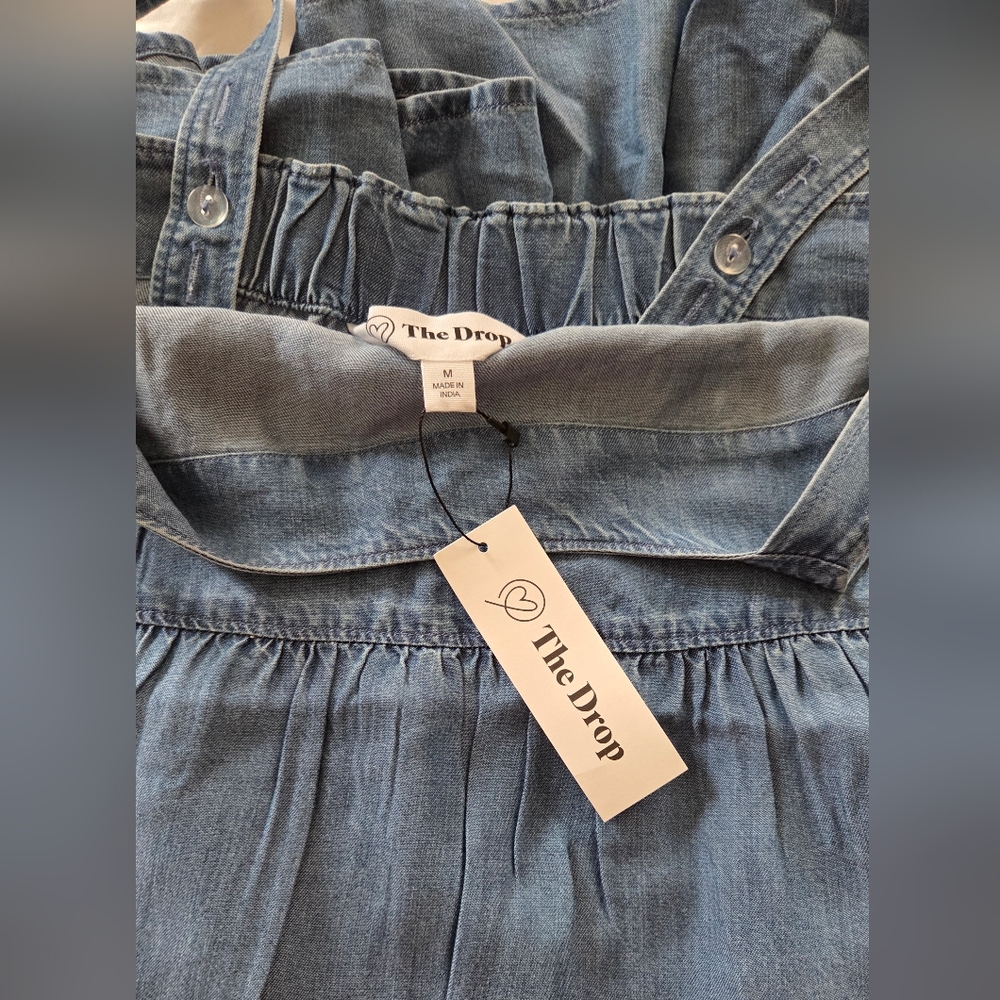 Strappy Back Chambray Maxi Tent Dress - Picture 5 of 5